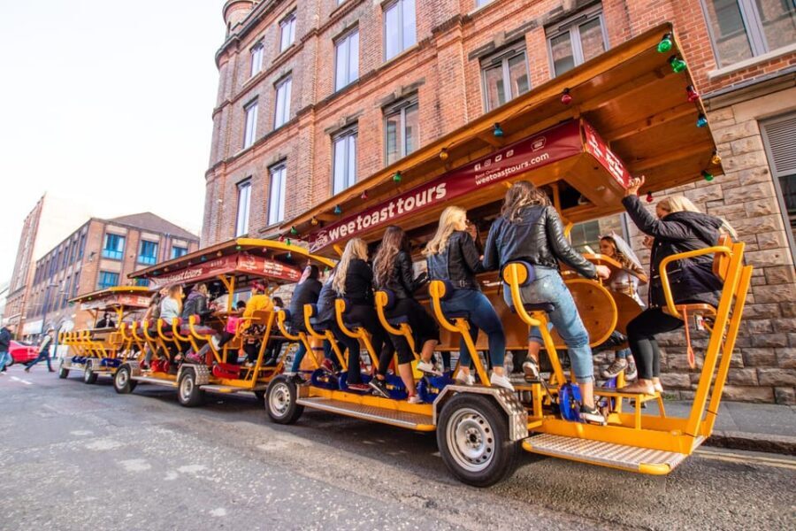 Belfast: City Centre Beer Bike Tour - BYOB and onboard drinks: how the drink plan really works