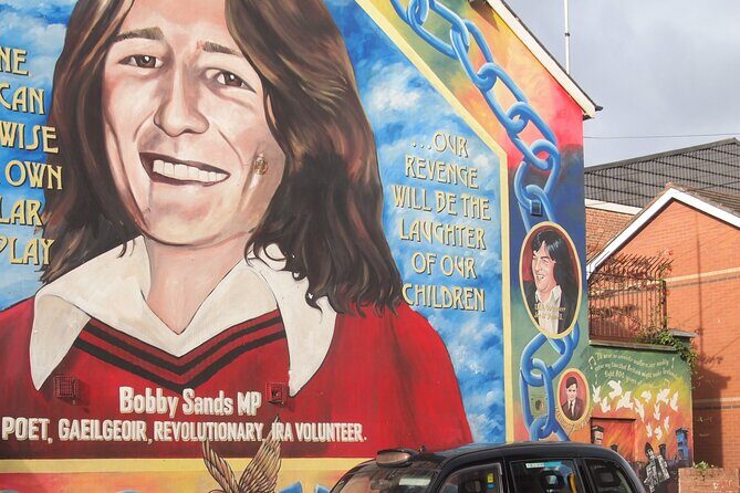 Black Taxi Mural "Tour Like A Local" - Stop 1: Bobby Sands Mural, Divis Area, and Memorial Walls