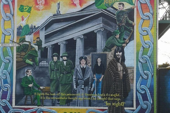 Official World Famous Belfast Black Taxi Tour - 56 Sherbrook Cl: final armed-mural photo stop